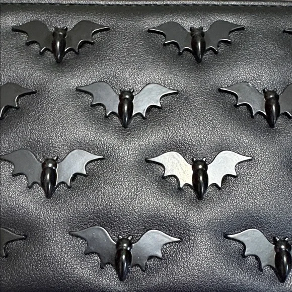 NWT Betsey Johnson Halloween Bats Zip Around Wallet Clutch - Picture 2 of 9